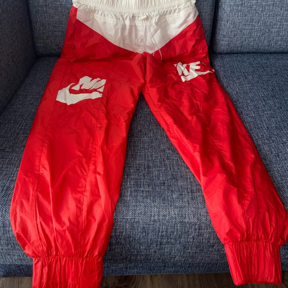 Vintage Small Nike Red and White Pants